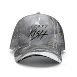 Abstract Grey Paint Baseball Cap