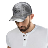 Abstract Grey Paint Baseball Cap