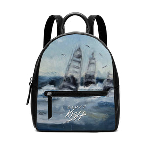 Deep Sea Fishing Mini Leather Backpack