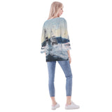 Women's Deep Sea Fishing Puff Sleeve Blouse
