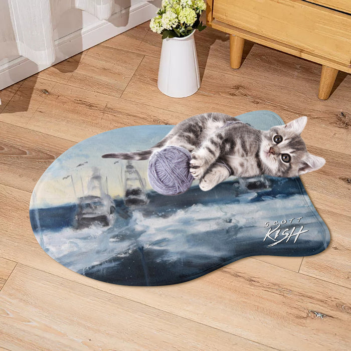 Deep Sea Fishing Cat Rug