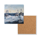 Deep Sea Fishing Ceramic Coaster Set