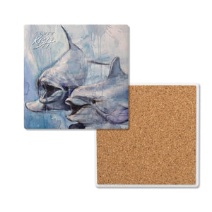 Dolphin Ceramic Coaster Set