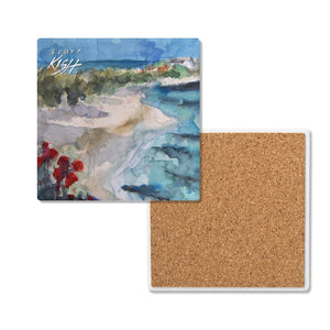 Beach Ceramic Coaster Set