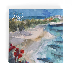 Beach Ceramic Coaster Set