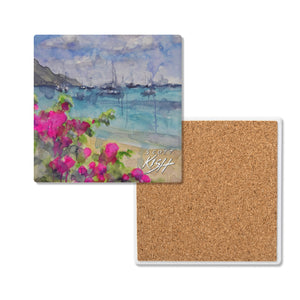 Caribbean Ceramic Coaster Set