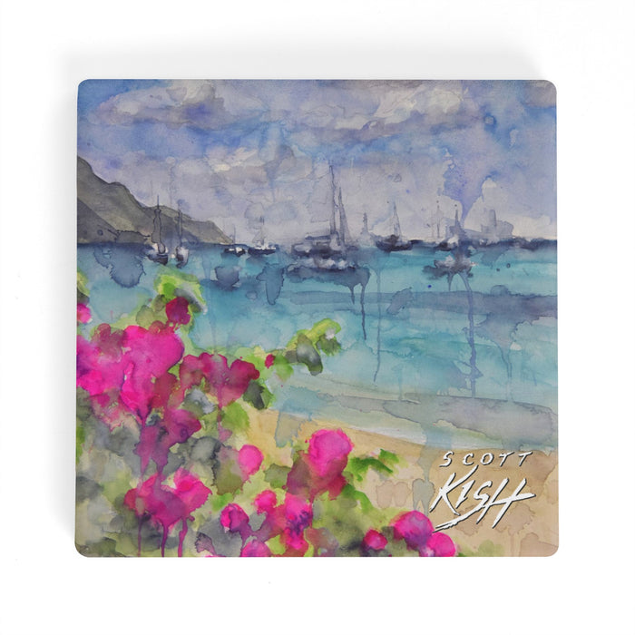 Caribbean Ceramic Coaster Set