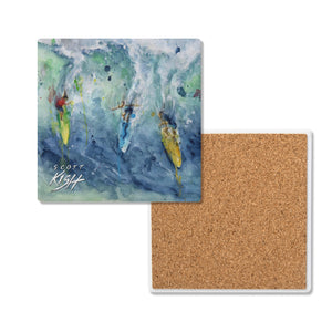 Surfing Ceramic Coaster Set