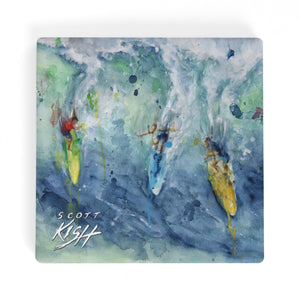 Surfing Ceramic Coaster Set