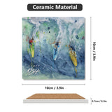 Surfing Ceramic Coaster Set