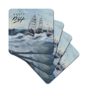 Deep Sea Fishing Rubber Coaster Set