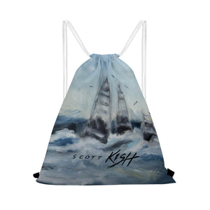 Deep Sea Fishing Drawstring Bag