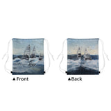 Deep Sea Fishing Drawstring Bag