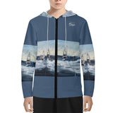Youth Deep Sea Fishing Lightweight Zip Hoodie