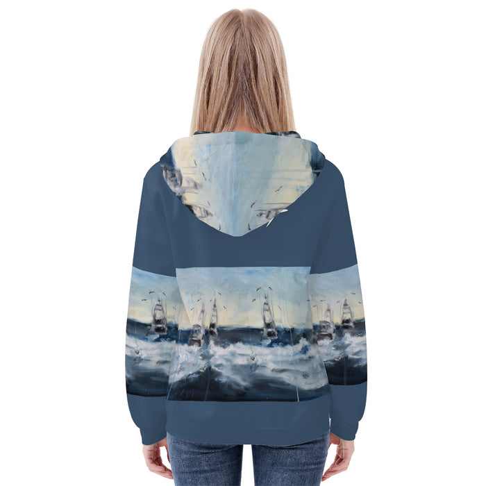 Women's Deep Sea Fishing Zip Hoodie