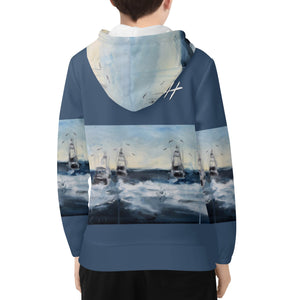 Youth Deep Sea Fishing Lightweight Zip Hoodie