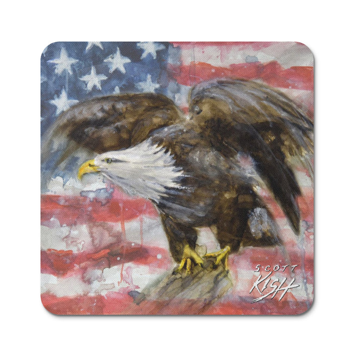 American Eagle Rubber Coaster Set