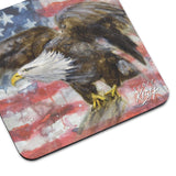 American Eagle Rubber Coaster Set
