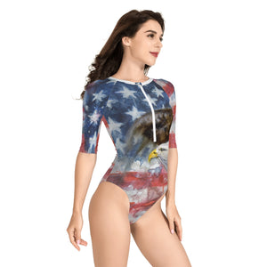 Women's American Eagle  Long Sleeve One Piece Swimsuit