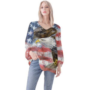 Women American Eagle Long Sleeve Blouse