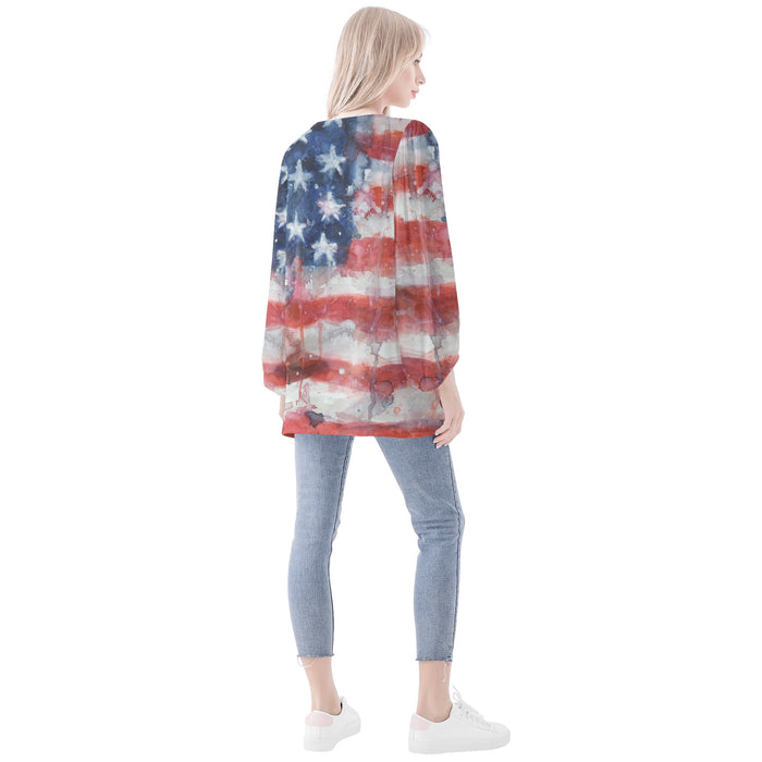 Women American Eagle Long Sleeve Blouse