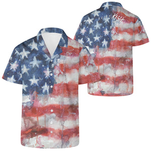 Men's American Flag Hawaiian Shirt