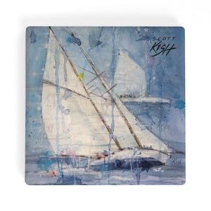 Sailing Ceramic Coaster Set