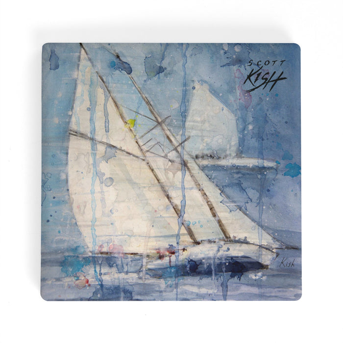 Sailing Ceramic Coaster Set