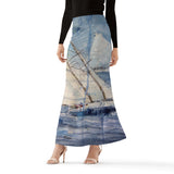 Womens Sailing Full Length Skirt