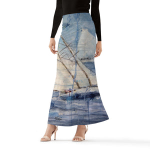 Womens Sailing Full Length Skirt