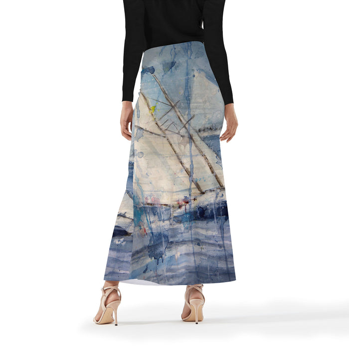 Womens Sailing Full Length Skirt
