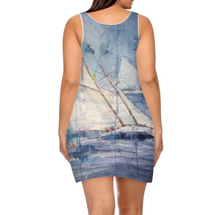 Women's Sailing Sleeveless Mini Dress