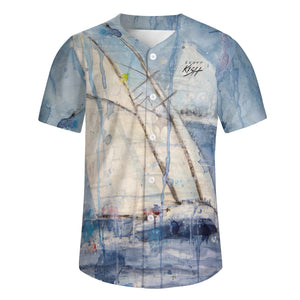 Men's Sailing Short Sleeve Baseball Jersey