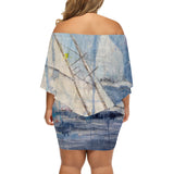 Women's Sailing Off-The-Shoulder Scarf Dress