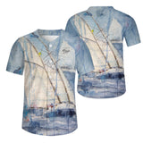 Men's Sailing Short Sleeve Baseball Jersey