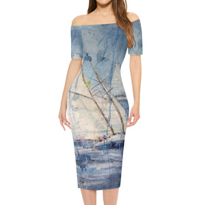 Women's Sailing Off The Shoulder Dress