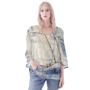 Women's Sailing Puff Sleeve Blouse