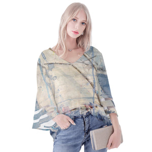 Women's Sailing Puff Sleeve Blouse