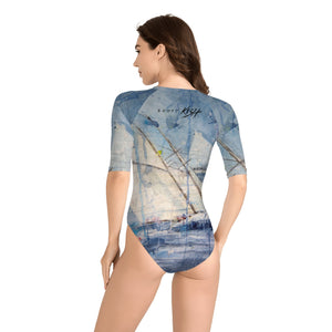 Women's Sailing Long Sleeve One Piece Swimsuit