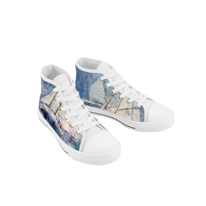 Kid's Sailing High Top Canvas Shoes