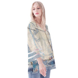 Women's Sailing Puff Sleeve Blouse