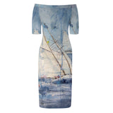 Women's Sailing Off The Shoulder Dress