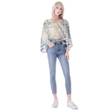 Women's Sailing Puff Sleeve Blouse