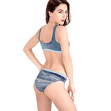 Women's Abstract Blue Sport Bikini