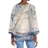 Women's Sailing Puff Sleeve Blouse