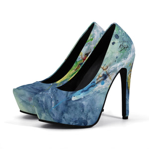 surfing high heels