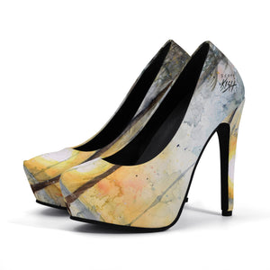 tropical high heels