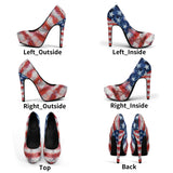 American flag custom high heels