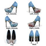 beach high heel platform pumps