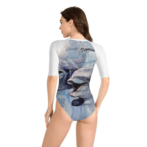 Womens One Piece Dolphin Swimsuit